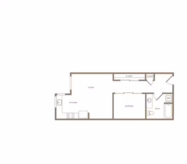 A1 Open 1x1 MFTE A309 floor plan